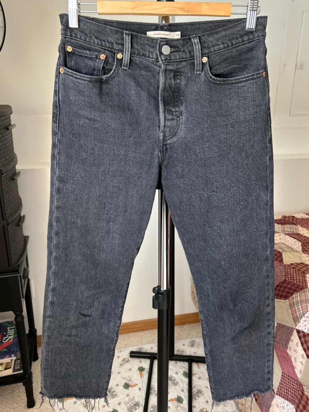 Levi’s Wedgie Straight Jeans Black 28